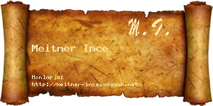 Meitner Ince névjegykártya